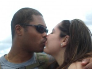 Here is our kiss at the top of El Yunque Rain Forest in Puerto Rico